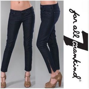7 for all mankind gwenevere ankle zip denim jeans size 27